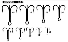 ANZUELO TRIPLE PLATEADO x 100 en internet