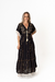 BALI - Vestido longo - Crepe de Viscose com bordados e franjas - LINHA PREMIUM - BOHO CHIC - comprar online