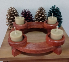 Coroa do Advento com Velas de cera de Abelha - Ateliê São Joseph