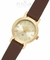 Relógio Condor Feminino Dourado com Pulseira de Couro Marrom CO2035NLX/5X - comprar online