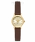 Relógio Condor Feminino Dourado com Pulseira de Couro Marrom CO2035NLX/5X