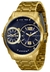 Relógio Lince Masculino Dual Time Dourado MRGH162L