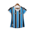 Camisa Grêmio I 23/24 - Torcedor Umbro Feminina - Azul com listras pretas e brancas - comprar online