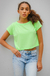 blusa cropped feminina verde