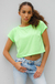 blusa cropped feminina verde