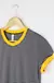 camiseta feminina ringer listrada preto e amarelo