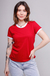 camiseta feminina ringer vermelha 