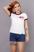 camiseta feminina ringer heart pixels