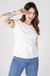 Camiseta Feminina Ringer Off White /Mostarda na internet