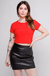 blusa cropped feminina vermelho