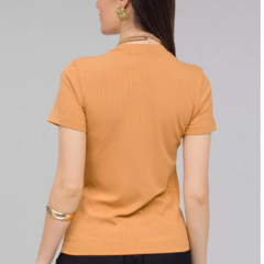 Blusa Luara Manga Curta Bege Miravest - comprar online