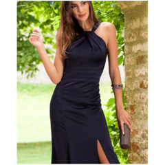 VESTIDO LONGO ACETINADO SEREIA DANI - comprar online