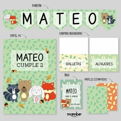 KIT IMPRIMIBLE ANIMALES DEL BOSQUE PASTEL