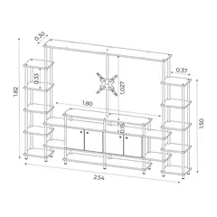 RACK P/ TV 4 CUERPOS + 2 MÓD. R06 en internet