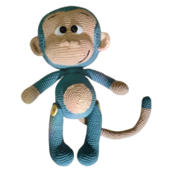 Com membros articulados, o Macaco Amigurumi é o companheiro perfeito para decorar consultórios pediátricos, brinquedotecas, além do quarto das crianças.