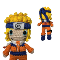 Incrível boneco de Naruto em Amigurumi, feito com carinho e perfeição sob encomenda, ideal para fãs da série e colecionadores de artesanato exclusivo.