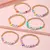 Pulsera de letras con cuentas de color 6 piezas, BFF - comprar en línea