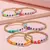 Pulsera de letras con cuentas de color 6 piezas, BFF - tienda en línea