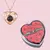 Collar con corazón, Te amo 100 idiomas, caja de regalo de rosas,