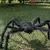 Araña gigante de felpa negra para decoración de Halloween