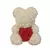 Oso de peluche de corazón de Rosa Artificial ,