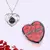 Collar con corazón, Te amo 100 idiomas, caja de regalo de rosas, - tienda en línea