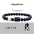 Pulsera con dijes de constelación de 12 signos del zodiaco para hombres y mujer