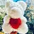 Oso de peluche de corazón de Rosa Artificial , - comprar en línea