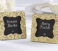 Porta Retrato/Lugar Glitter Dourado