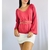 blusa rosa manga longa flare com laço TAM G - loja online