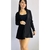 Blazer preto feminino evasê de neoprene TAM P/M