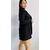 Blazer preto feminino evasê de neoprene TAM P/M - Qnova Second Hand