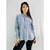 camisa azul feminina manga longa TAM G - loja online