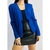 Blazer azul feminino com bolsos TAM P