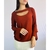 Blusa ferrugem gola choker mob TAM P