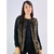 Colete de pele feminino forrado animal print TAM P