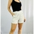 short branco linho feminino TAM P