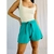 Shorts azul cintura alta feminino TAM P/M - loja online