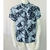 Camisa azul estampada masculina TAM G