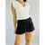 Short preto feminino de algodão TAM P - comprar online