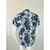 Camisa azul estampada masculina TAM G - Qnova Second Hand