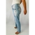 Calça jeans slim feminina lavagem clara TAM 42