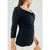 Blusa preta feminina com babado TAM M