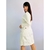 Vestido midi off white manga longa TAM 44 - loja online