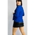 Blazer azul feminino com bolsos TAM P na internet