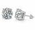 Brinco solitário Moissanite Camila 2ct - 8mm