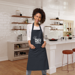 Navy cotton apron