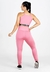 Imagem do Calça Legging Cintura Alta + Cropped Alcinha Rose com Elásticos Conjunto Fitness | REF: CCA5