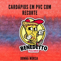 CARDÁPIOS EM PVC COM RECORTES