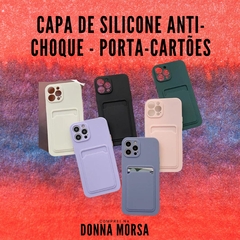 Capa De Silicone Anti-Choque - Porta-Cartões